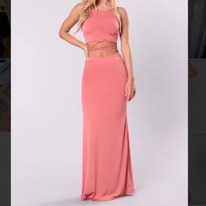 Fashion Nova cut out choral maxi dress